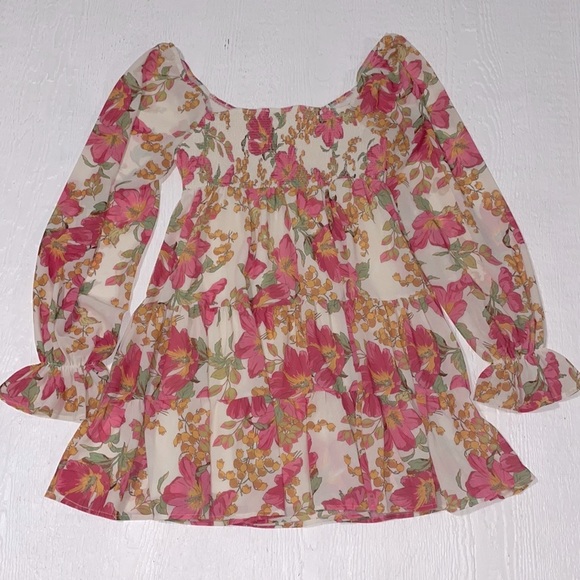 Flying Tomato Floral Dress Boho Babydoll Style Bohemian Dress Puff Sleeve - Picture 6 of 11